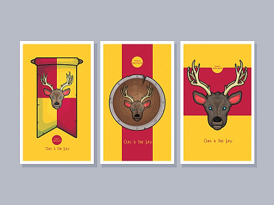 Game of Thrones Poster: Ours is the fury art deer flat flat design game of thrones got illustration minimal poster