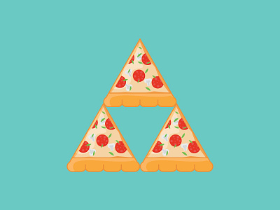 Tri-Pizza [+Wallpaper] art illustration pizza tri froce wallpaper zelda