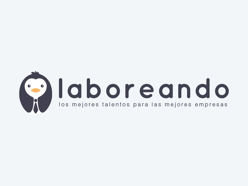 Laboreando logo laboreando design branding penguin icon