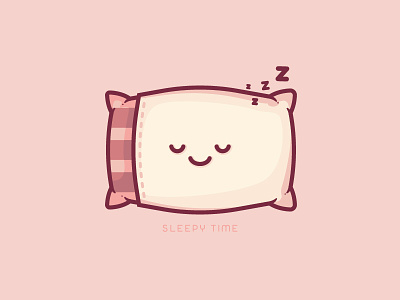 Sleepy Time art cute illustrator night pillow sleep sleeping vector
