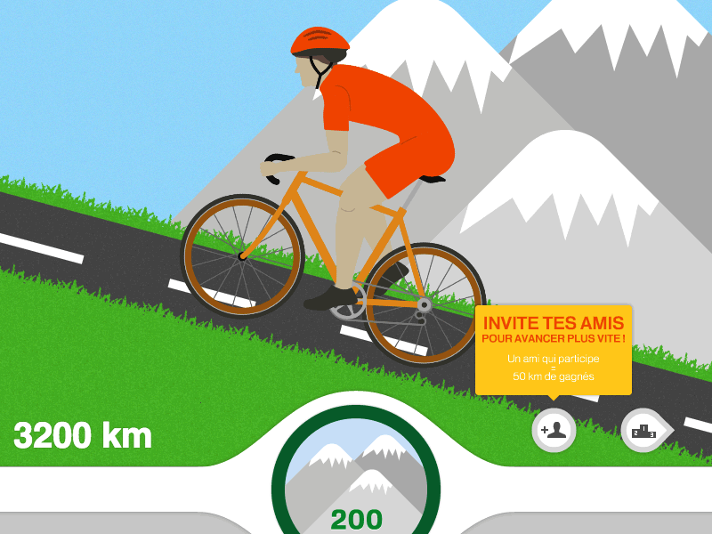 Cyclist CSS animation