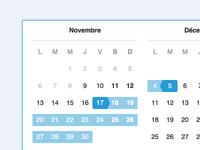 Date range picker calendar daterange dates drivy