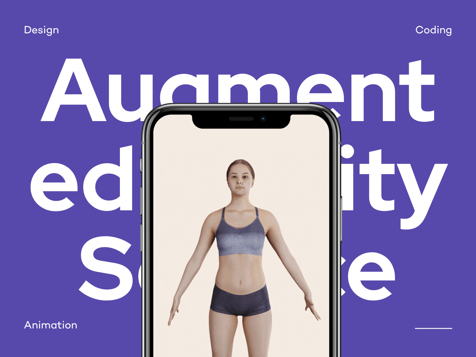 Augmented Reality Service 3d 3d animation animation ar augmented augmented reality interface landing page promo site service web design
