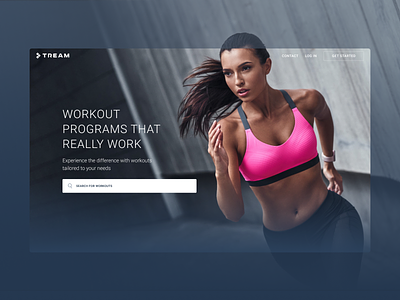 Tream Workouts Website app service sport training ui ux website workout