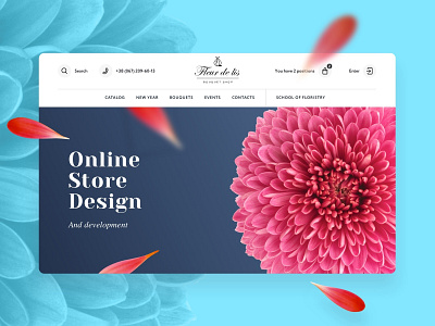 Flower Store Website ecommerce flower flowers graphic design interface online shopping ui ux web design yoneg