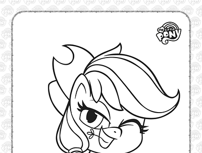 MLP Pony Life Applejack Coloring Page for Kids applejack coloring coloring pages life mlp my little pony pony