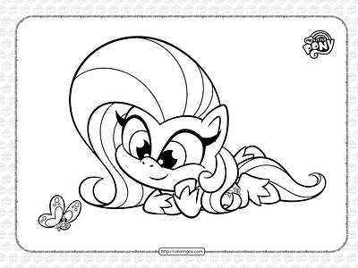 MLP Pony Life Fluttershy Coloring Page for Kids cartoon coloring coloringpages flutter shy mlp my little pony pony life