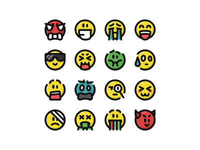 Emoji emoji emoji set emoticon emoticons icon icon design icon designer icons illustrator