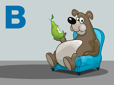 B is for Bear illustration vector