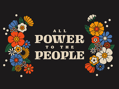 All power to the people. black lives matter blm flat floral floral design flower flowers illustration illustrator power power to the people vector wreath