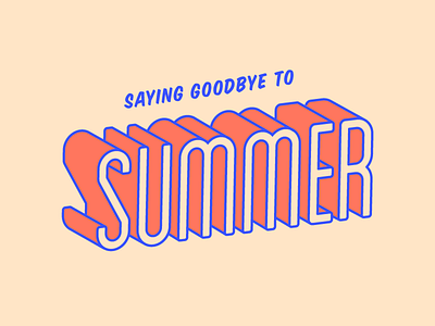 Saying goodbye to summer illustrator lettering