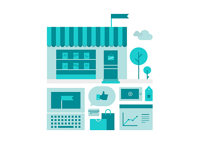 Small business marketing illustration