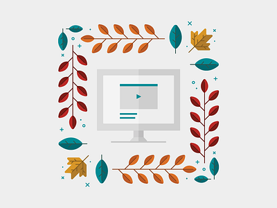 Autumn at Animoto autumn computer desktop fall foliage illustrator leaves vector video