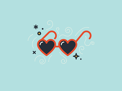 Valentine's Day Shades heart illustrator sunglasses valentines vector