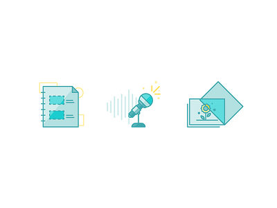 Storyboards / Voiceover / Filters icon illustration