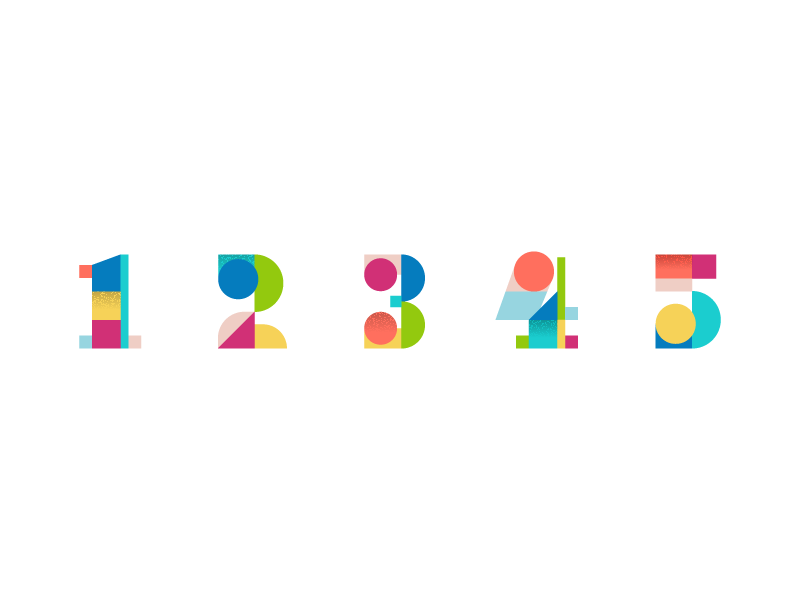 Geometric numbers by Noelle Campbell for Animoto on Dribbble