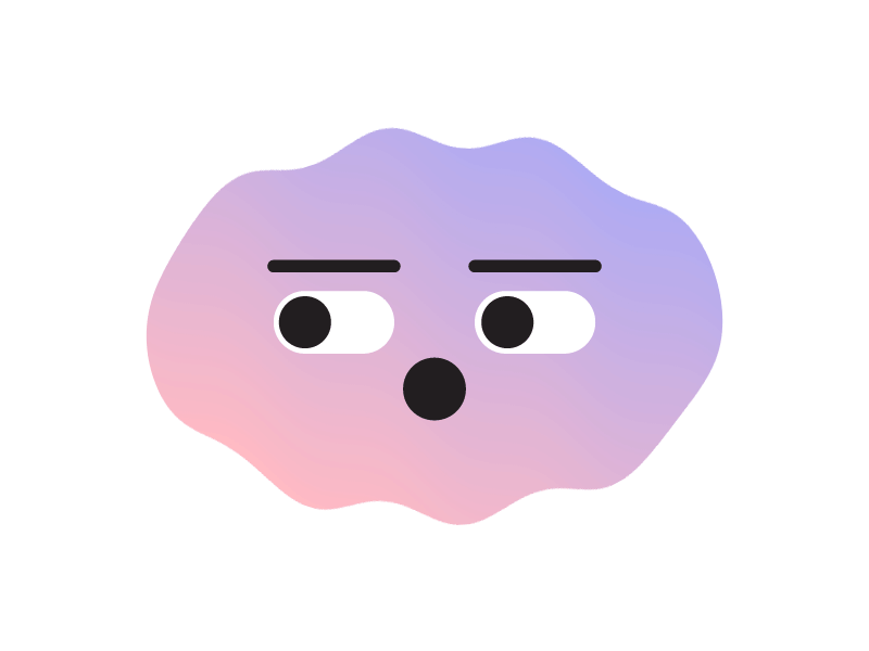 Ooh boy after effects animation blob face gradient illustration illustrator