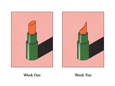 me flat illustration illustrator lipstick vector