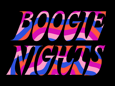 Boogie nights 1970s 70s illustration illustrator lettering typography