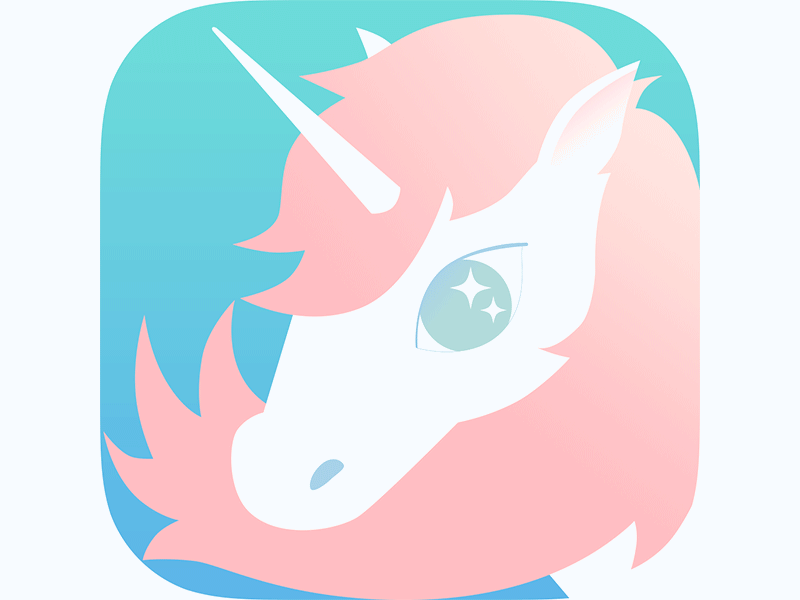 Animated Unicorn Icon after effects animation fafy gif icon pastel unicorn