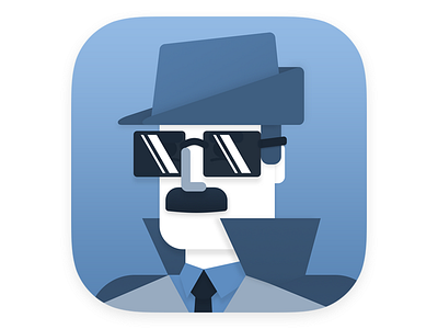 Icon character icon illustration noir spy