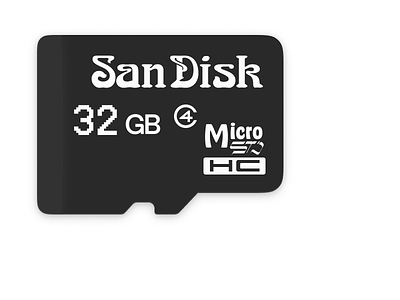 Micro SD Memory Card design illustration typogaphy