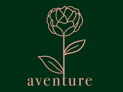 Aventure adventure aventure branding design illustration ipad logo procreate rose wacom