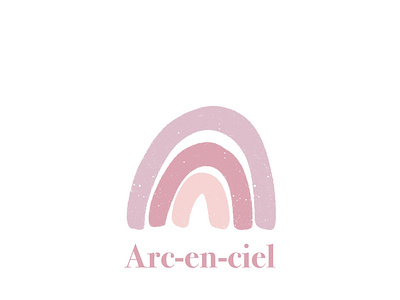 Arc-en-ciel design flat illustration ipad logo minimalist pink procreate rainbow wacom stylus