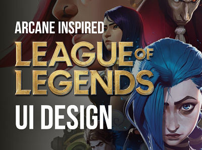 Arcane Inspired UI Mobile Design - Tutorial animation arcane branding design flat icon illustration league of legends logo riot games ui ux web