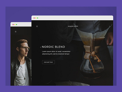 Nordic Coffee coffee e commerce interaction interface landing page layout minimalistic promo ui ux web website design
