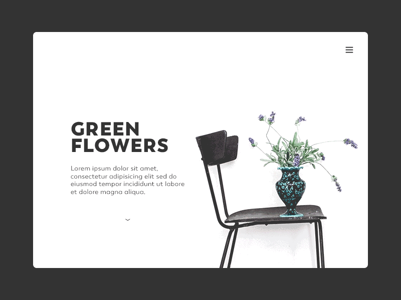 Throwback Thursday concept flat flowers green motion ui ux web