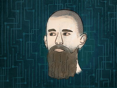 Jack Dorsey - The B Word portrait illustration