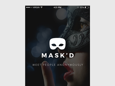 Mask'd: new app coming soon app dating launch screen maskd meet social