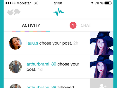 Activity feed activity feed flat ios mobile notifications social ui