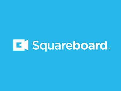 Squareboard logo blue camera flat logo minimal minimalist square video