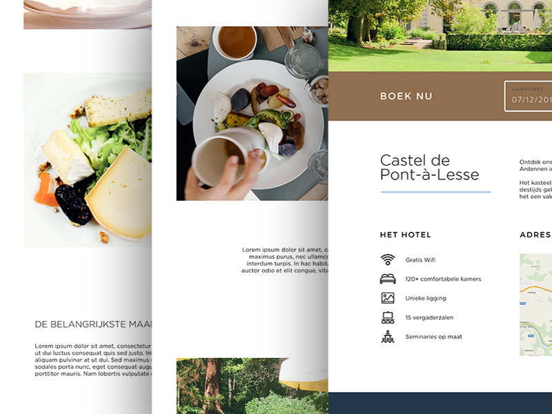 BestWestern / website grid resort hotel food minimal design website clean flat web ui