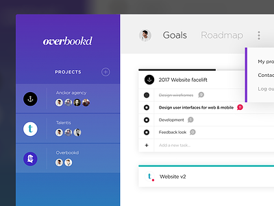 Dashboard for Hustlers. app clean dashboard design gradient minimal project management ui web webdesign wip