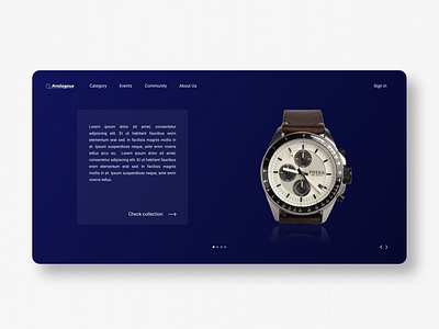 E-commerce product page elegant design