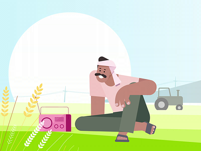 Meet Daam 🌱 2d adobe after effects animation art axis axis bank clean design farmer farming fin tech flat flat design illustration illustrator