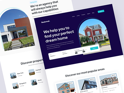 Real Estate - Landing Page apartment architecture building home homepage house landing page properties property real estate real estate agency real estate landing page real estate website realestate residence ui ui ux ux web web design