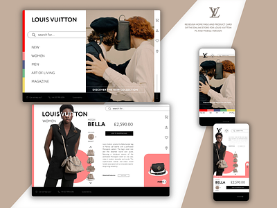 Louis Vuitton product page by James Fawdry on Dribbble