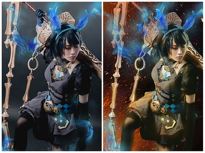 PHOTO RETOUCH COMMISSION: BACKGROUND REMOVAL & SPECIAL EFFECTS cosplay cosplay retouch drawing photoshop retouch