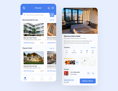 Hotel Booking App app design icon typography ui