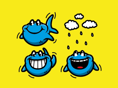 Funky Fish branding cartoon comic design icon il illustration logo vector