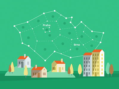 Sousede.cz illustrations flat house icons illustrations map