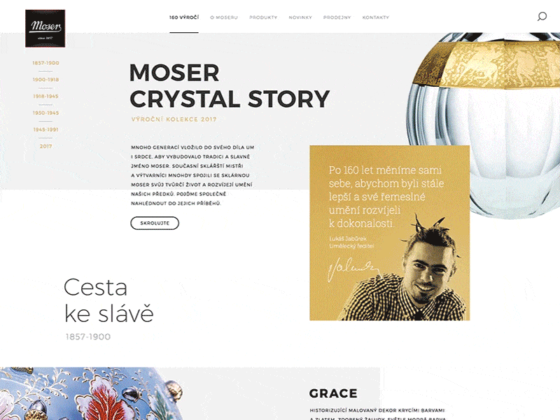 Moser Glass Factory factory glass webdesign website