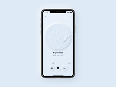 Neumorphic music player