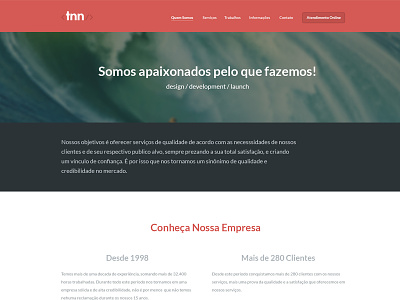 Tudonanet - About Us flat design homepage icons landing page menu nav website