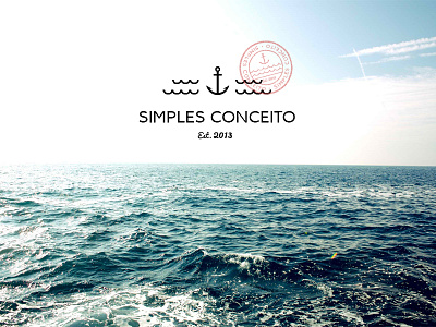 Simples Conceito Logotype anchor logo.logotype stamp wave