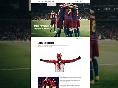 Nike Soccer football homepage icons landing page menu nav nike soccer website